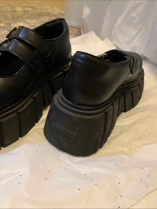 Minga London Lana Mary Jane Black Platform Mary Jane with Double Buckle Straps main image 3